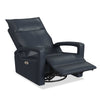 Carlos 31" Top-Grain Genuine Leather Power Reclining Chair with Glider and Swivel –  Blue | Fauteuil à inclinaison électrique Carlos de 31 po en cuir véritable de qualité supérieure avec coulissement et pivotement - bleu