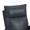 Carlos 31" Top-Grain Genuine Leather Power Reclining Chair with Glider and Swivel –  Blue | Fauteuil à inclinaison électrique Carlos de 31 po en cuir véritable de qualité supérieure avec coulissement et pivotement - bleu
