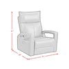Carlos 31" Top-Grain Genuine Leather Power Reclining Chair with Glider and Swivel –  Blue | Fauteuil à inclinaison électrique Carlos de 31 po en cuir véritable de qualité supérieure avec coulissement et pivotement - bleu