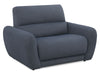 Cindy Crawford Home Kailyn 54" Fabric Power Reclining Chair with Power Headrest - Indigo | Fauteuil à inclinaison électrique Kaia de Cindy Crawford Home de 54 po en tissu avec appuie-tête électrique - indigo