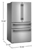 KitchenAid 30 Cu. Ft. French Door Refrigerator - PrintShield Stainless Steel - KRMF336SPS  | Réfrigérateur KitchenAid de 30 pi³ à portes françaises - acier inoxydable PrintShield - KRMF336SPS