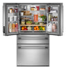KitchenAid 30 Cu. Ft. French Door Refrigerator - PrintShield Stainless Steel - KRMF336SPS  | Réfrigérateur KitchenAid de 30 pi³ à portes françaises - acier inoxydable PrintShield - KRMF336SPS