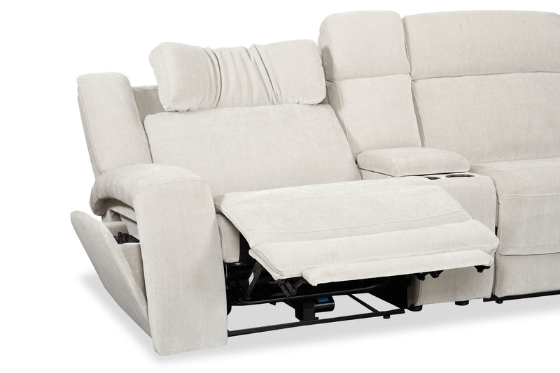 Shaquille O’Neal Home Legacy 6-Piece Power Reclining Sectional with Shaq-o-pedic Comfort - Grey 