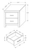 Soren Bedside 2-Drawer Nightstand, 22"W x 24"H - Graphite Grey | Table de nuit Soren de 22 po (L) x 24 po (H) à 2 tiroirs - gris graphite