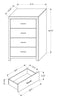 Soren Bedroom Chest of Drawers, 4-Drawer, 32"W x 45"H - Graphite Grey | Commode verticale de chambre à coucher Soren de 32 po (L) x 45 po (H) à 4 tiroirs - gris graphite