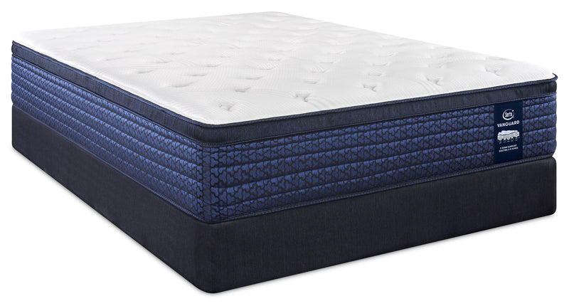 Serta Vanguard Stonebridge Eurotop Medium Queen Mattress Set