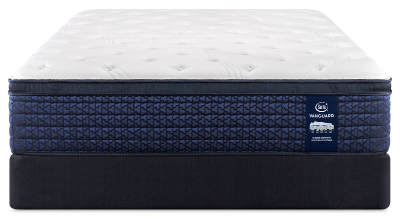 Serta Vanguard Stonebridge Eurotop Medium Queen Mattress Set