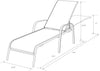 Tuscany Outdoor Patio Lounger with Adjustable Backrest - Metal, UV & Weather Resistant - Charcoal | Chaise longue Tuscany pour la terrasse à l’extérieur avec dossier réglable - métal, résistante aux rayons UV et aux intempéries - Anthracite