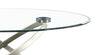 Vikki 48" Modern Oval Glass Top Coffee Table - Glass with Metal Base|Table à café ovale moderne Vikki de 48 po avec dessus en verre - verre avec base en métal