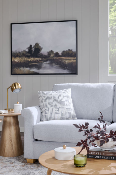 Finesse 81\" Contemporary Chenille Fabric Sofa - Rain