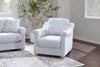 Finesse 37" Contemporary Chenille Fabric Chair - Rain  | Fauteuil contemporain Finesse de 37 po en tissu de chenille - rain