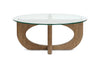 Kerwin 40" Coffee Table with Glass Top - Almond | Table à café Kerwin de 40 po avec dessus en verre - amande