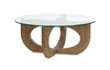 Kerwin 40" Coffee Table with Glass Top - Almond | Table à café Kerwin de 40 po avec dessus en verre - amande