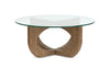 Kerwin 40" Coffee Table with Glass Top - Almond | Table à café Kerwin de 40 po avec dessus en verre - amande