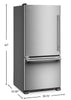 KitchenAid 30" 19 Cu. Ft. Standard-Depth Bottom Mount Refrigerator - KRBL130SPS | Réfrigérateur KitchenAid de 19 pi³ et de 30 po de profondeur standard à congélateur inférieur - KRBL130SPS