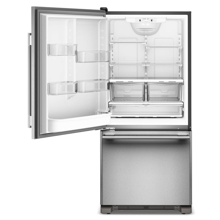 KitchenAid 30\" 19 Cu. Ft. Standard-Depth Bottom Mount Refrigerator - KRBL130SPS