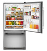 Kitchenaid 33" 22 Cu. Ft. Bottom Mount Refrigerator – PrintShield Stainless - KRBR133SPS | Réfrigérateur KitchenAid de 22 pi³ et de 33 po à congélateur inférieur - acier inoxydable PrintShieldMC - KRBR133SPS