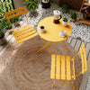 Lausaint Bistro Folding Three-Piece Set Yellow Patio Seating Package | Ensemble bistro pliant 3 pieces Lausaint jaune