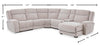 Shaquille O’Neal Home Legacy 6-Piece Right-Facing Power Reclining Sectional with Shaq-o-pedic Comfort - Grey  | Sofa sectionnel de droite à inclinaison électrique Legacy de Shaquille O’Neal Home 6 pièces avec confort Shaq-o-pedi - gris