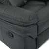 Leo Leath-Aire® Fabric 5-Piece Reclining Sectional – Grey - Contemporary style Sectional in Grey