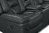 Leo 87.5" Leather-Look Fabric Power Reclining Sofa - Grey | Sofa à inclinaison électrique Leo de 87,5 po en tissu d’apparence cuir - gris