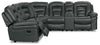 Leo Leath-Aire® Fabric 6-Piece Reclining Sectional – Grey - Contemporary style Sectional in Grey
