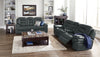 Leo 87.5" Leather-Look Fabric Reclining Sofa - Grey | Sofa inclinable Leo de 87,5 po en tissu d’apparence cuir - gris