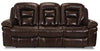 Leo 87.5" Genuine Leather Reclining Sofa - Walnut Brown | Sofa inclinable Leo de 87,5 po en cuir véritable - brun noyer