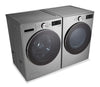 LG 5.8 Cu. Ft. Smart Front-Load Steam Washer and 7.4 Cu. Ft. Front-Load Gas Dryer – Graphite Steel  | Laveuse à la vapeur à chargement frontal de 5,8 pi³ et sécheuse à gaz à chargement frontal de 7,4 pi³ de LG - acier graphite  | LGFL580G