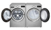 LG 5.8 Cu. Ft. Smart Front-Load Steam Washer and 7.4 Cu. Ft. Front-Load Gas Dryer – Graphite Steel  | Laveuse à la vapeur à chargement frontal de 5,8 pi³ et sécheuse à gaz à chargement frontal de 7,4 pi³ de LG - acier graphite  | LGFL580G
