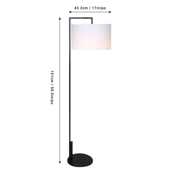 Kort & Co. Jax Matte Black and Gold 2-Piece Set - with Table and Floor Lamp and USB Charging