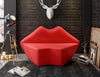 Manhattan Comfort Kiss 61.8" Faux Leather Loveseat - Red|Causeuse Kiss Manhattan Comfort de 61,8 po en similicuir - rouge