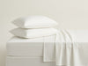 LUSOME Temperature Regulating 4-piece Cotton King Sheet Set – White | Ensemble de draps LUSOME de 4 pièces en coton à régulation de température pour très grand lit - blanc