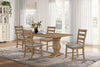 Maple 5pc Dining Set with Table and 4 Chairs, 84”W – Natural  | Ensemble de salle à manger Maple 5 pièces avec table de 84 po (L) et 4 chaises - naturel  | MAPLCDP5