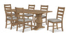 Maple 7pc Dining Set with Table and 6 Chairs, 84”W – Natural  | Ensemble de salle à manger Maple 7 pièces avec table de 84 po (L) et 6 chaises - naturel  | MAPLCDP7
