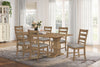 Maple 7pc Dining Set with Table and 6 Chairs, 84”W – Natural  | Ensemble de salle à manger Maple 7 pièces avec table de 84 po (L) et 6 chaises - naturel  | MAPLCDP7