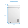 Midea 5 Cu. Ft. Convertible Chest Refrigerator-Freezer - MRC05M4CWW | Congélateur coffre convertible en réfrigérateur Midea de 5 pi3 - MRC05M4CWW | MRC05MWW