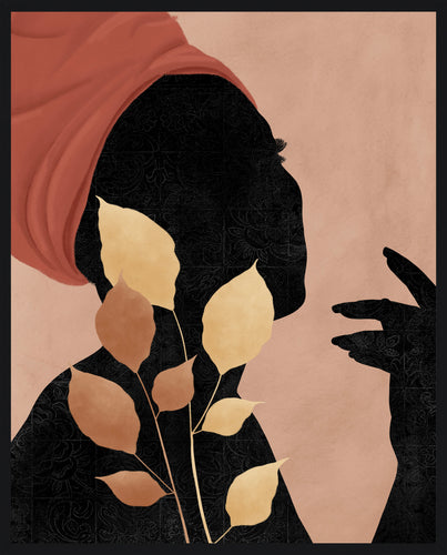 Silhouette Woman I Framed High Gloss Artwork - 17" x 21"