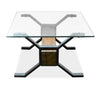 Newton 47.75" Coffee Table with Glass Top - Toasted Nutmeg | Table à café Newton de 47,75 po avec dessus en verre - muscade grillée