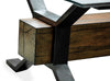 Newton 47.75" Coffee Table with Glass Top - Toasted Nutmeg | Table à café Newton de 47,75 po avec dessus en verre - muscade grillée