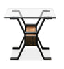 Newton 26" End Table with Glass Top - Toasted Nutmeg | Table de bout Newton de 26 po avec dessus en verre - muscade grillée