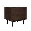 Manhattan Comfort Duane Modern Ribbed Nightstand with Full Extension Drawer - Dark Brown & Navy Blue|Table de nuit moderne Duane de Manhattan Comfort avec cannelures et tiroir à extension complète - brun foncé et bleu marine