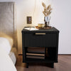 Manhattan Comfort Granville Modern Nightstand with 1 Full Extension Drawers - Black|Table de nuit moderne Granville de Manhattan Comfort avec 1 tiroir à extension complète - noir