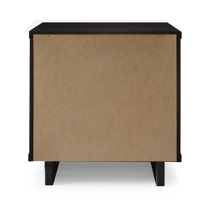 Manhattan Comfort Granville Modern Nightstand with 1 Full Extension Drawers - Black