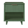 Manhattan Comfort Granville Modern Nightstand with Full Extension Drawer - Sage Green | Table de nuit moderne Granville de Manhattan Comfort avec 1 tiroir à extension complète - vert sauge