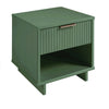 Manhattan Comfort Granville Modern Nightstand with Full Extension Drawer - Sage Green