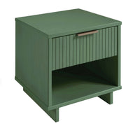 Manhattan Comfort Granville Modern Nightstand with Full Extension Drawer - Sage Green