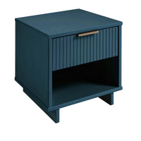 Manhattan Comfort Granville Modern Nightstand with Full Extension Drawer - Midnight Blue