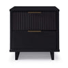 Manhattan Comfort Granville Modern Nightstand with 2 Full Extension Drawers - Black |Table de nuit moderne Granville de Manhattan Comfort avec 2 tiroirs à extension complète - noir