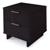 Manhattan Comfort Granville Modern Nightstand with 2 Full Extension Drawers - Black |Table de nuit moderne Granville de Manhattan Comfort avec 2 tiroirs à extension complète - noir